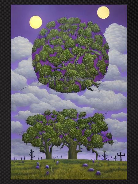 Tree and moon