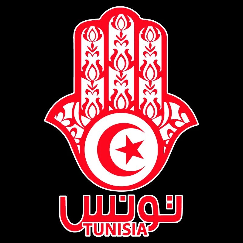 Drapeau tunisien - main de fatma