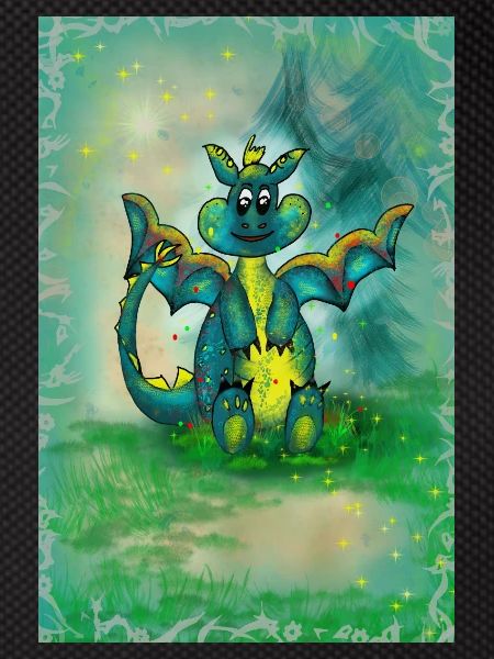 Drache mit Hintergrund