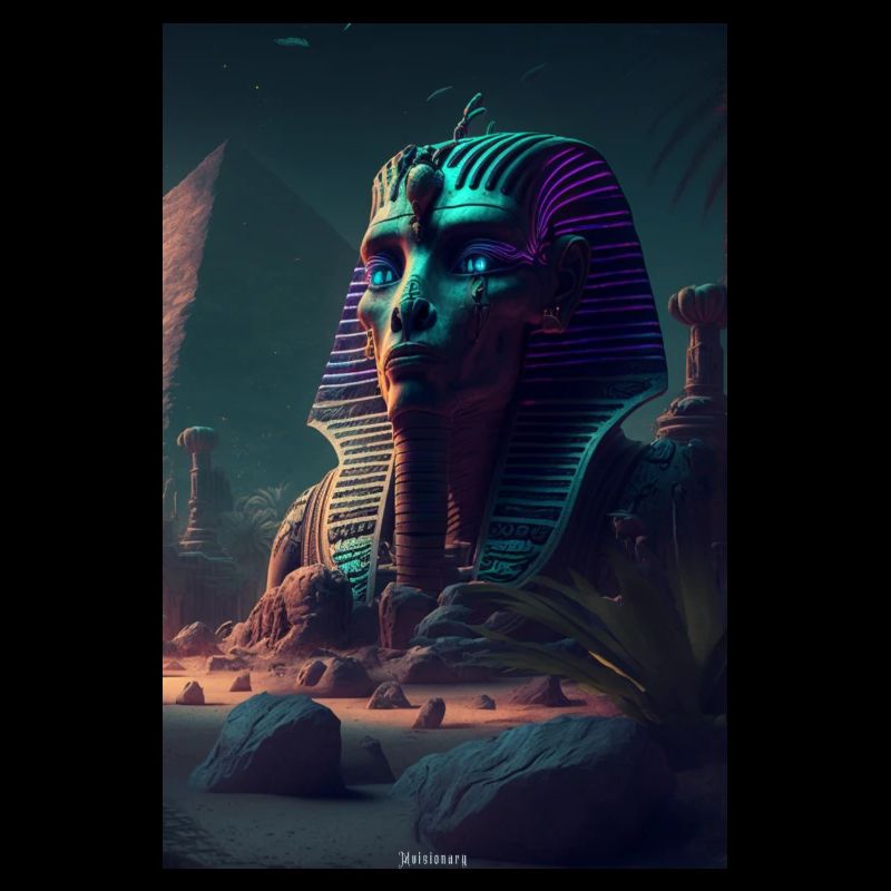 Sphinx of an alien pharaoh from ancient Egypt