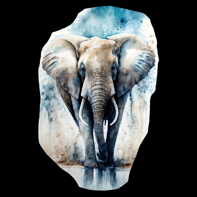 Aquarelle d’éléphant Aquarelle