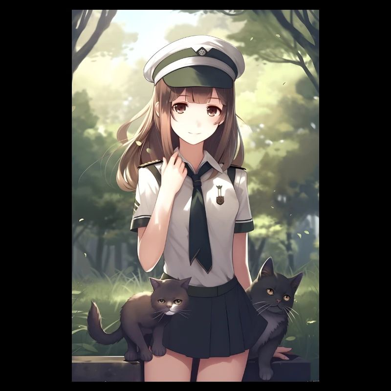 Anime Mädchen Katze Uniform Geschenk
