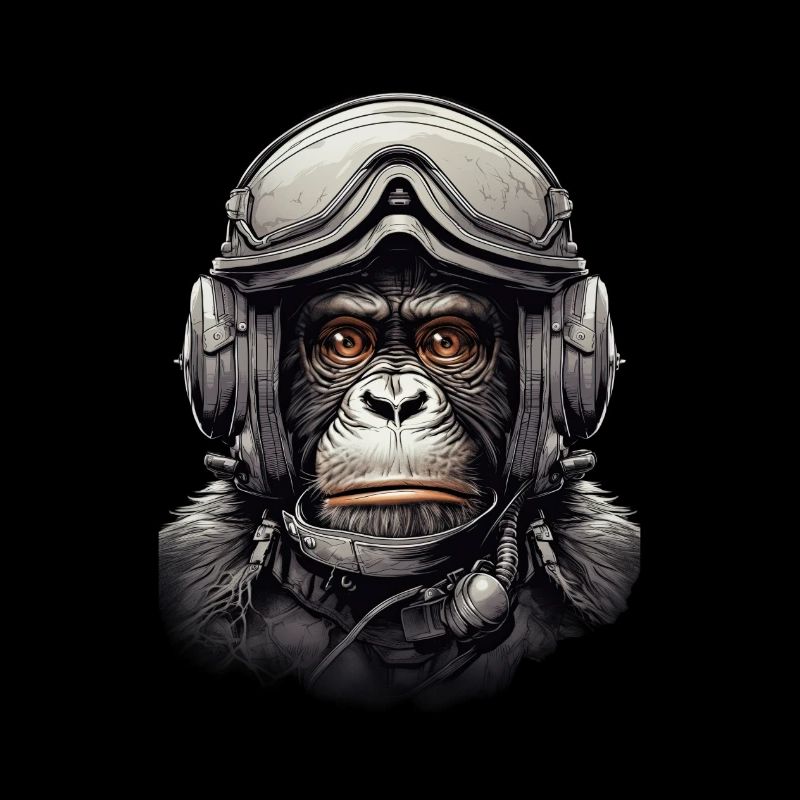Pilot Monkey Digitale Kunst