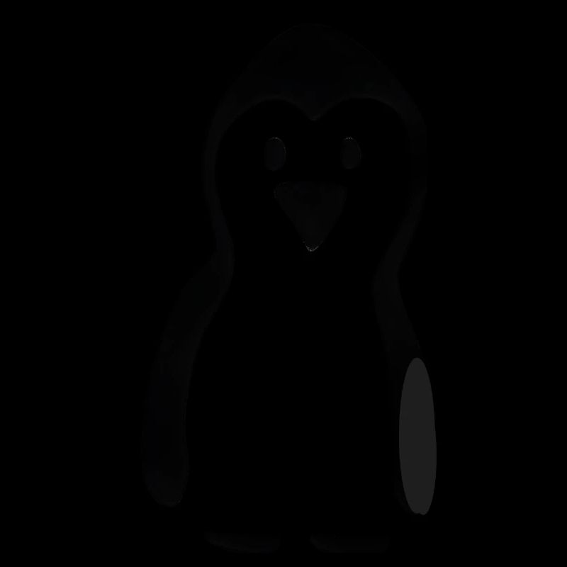Pingouin simplement en noir et blanc