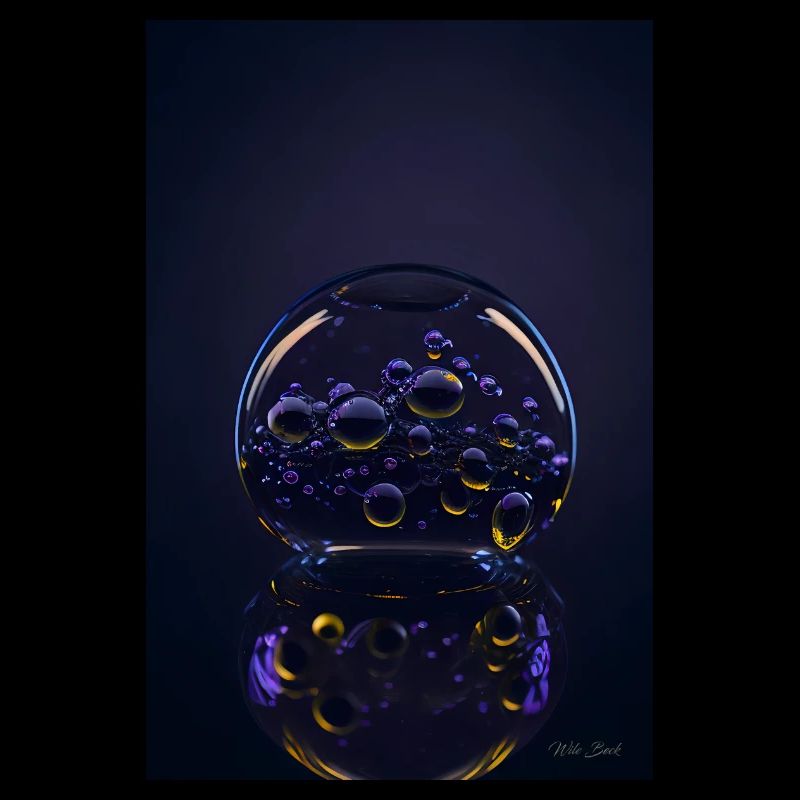 Bulles dans une bulle violette 1