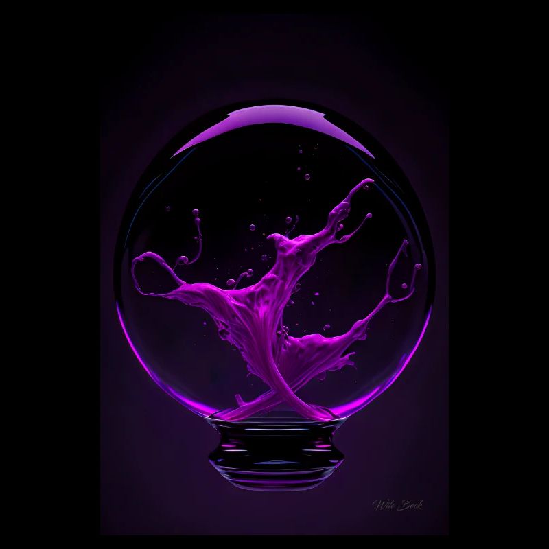 Kaos in einer Blase magenta 1