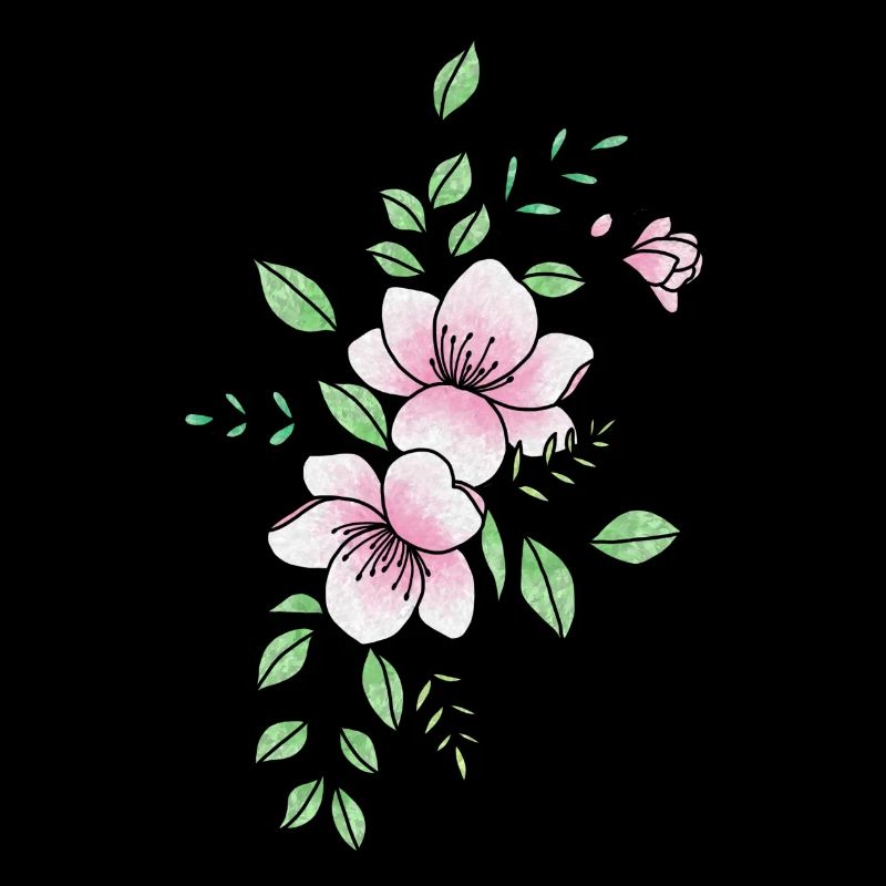 Fleur rose blanche