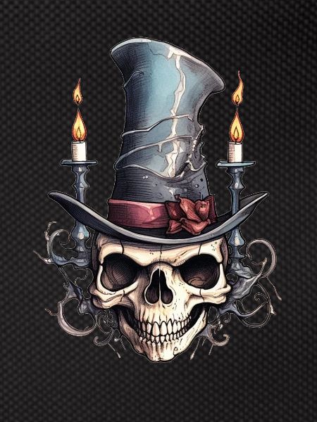 Skull Cylinder Drawing