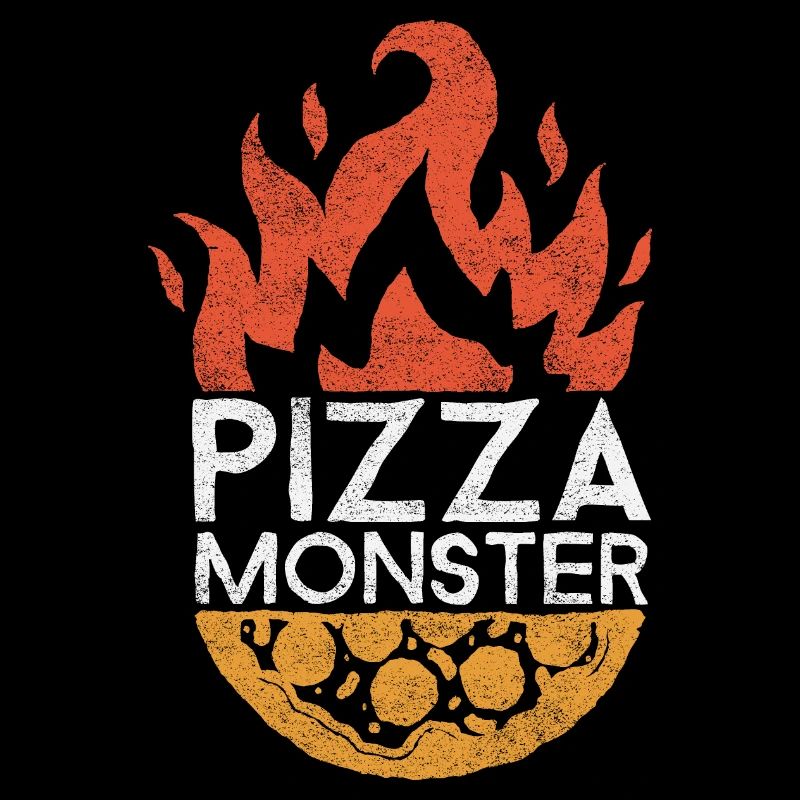 Pizza-Monster, lustiger Spruch, Pizza-Spruch
