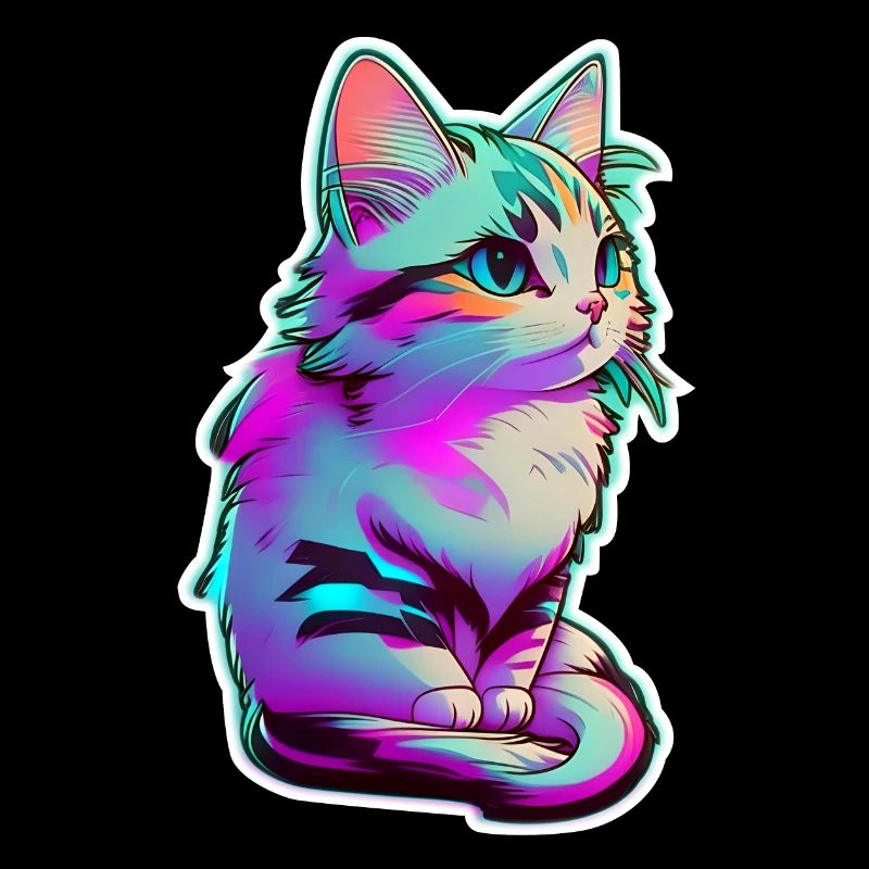 Little kitten Neon lighting - cute cat