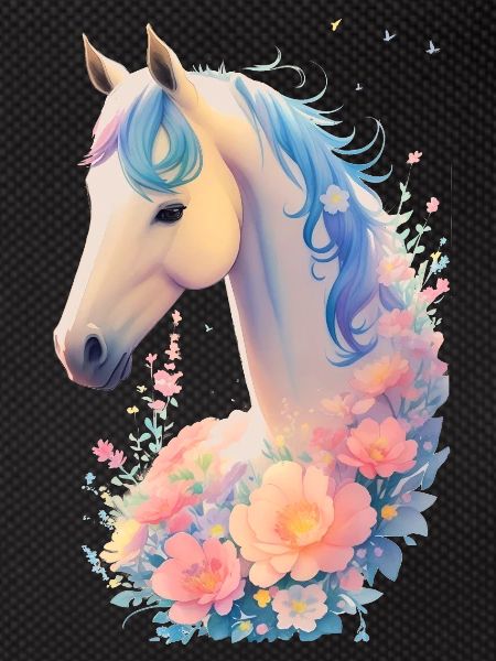 Cheval fleur
