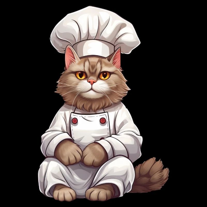Cat Chef Design, Chat au chapeau de chef