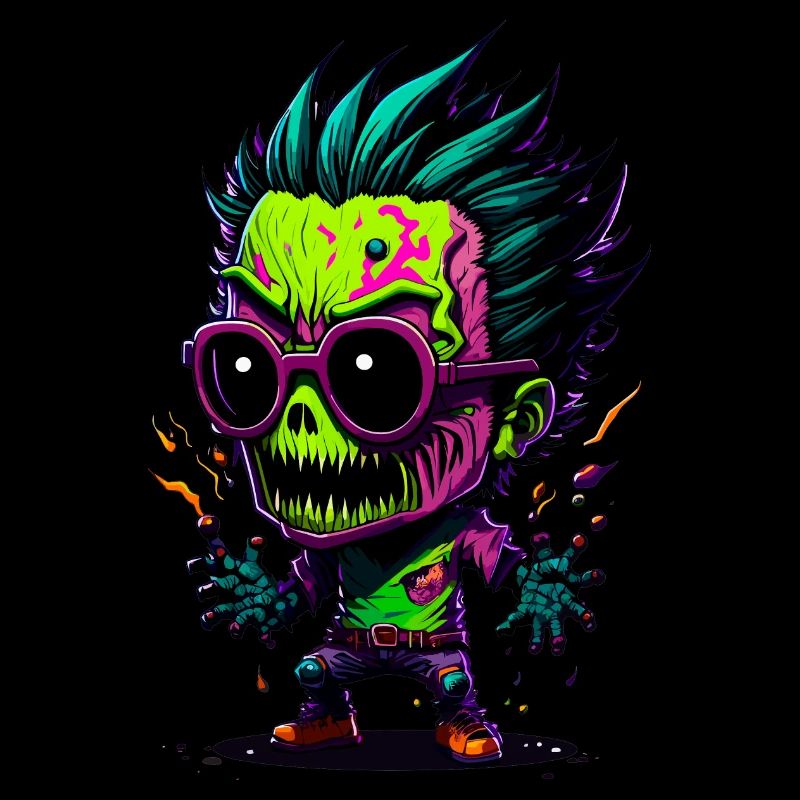 Zombie cool coloré