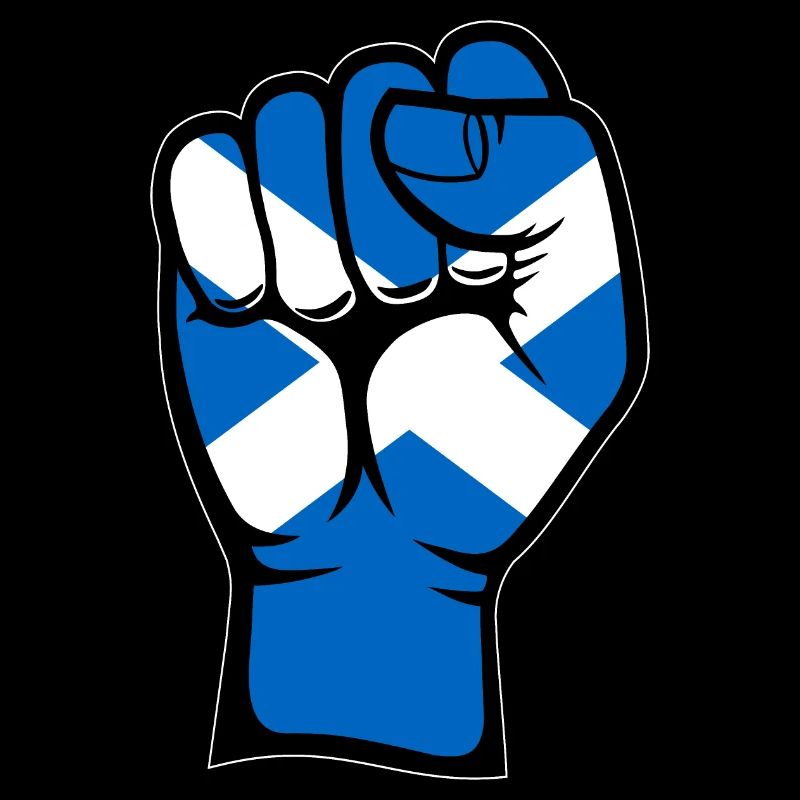 Schottland Flagge Faust Hand Symbol used