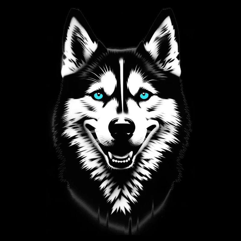 Hundegesicht Husky | Wolf | Wolfshund