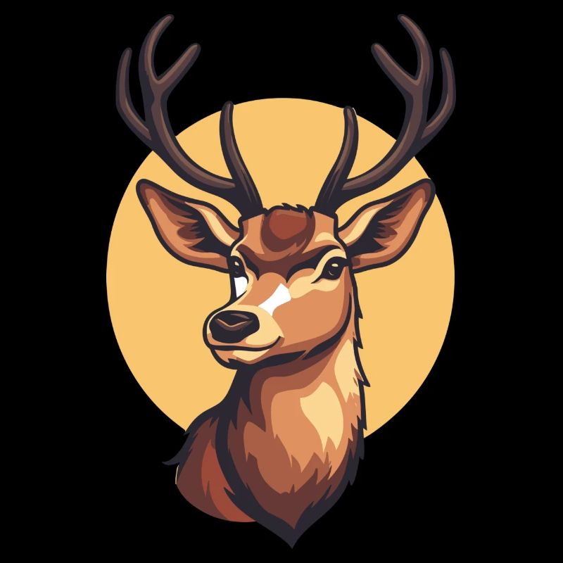 Cute realistic deer illustration design