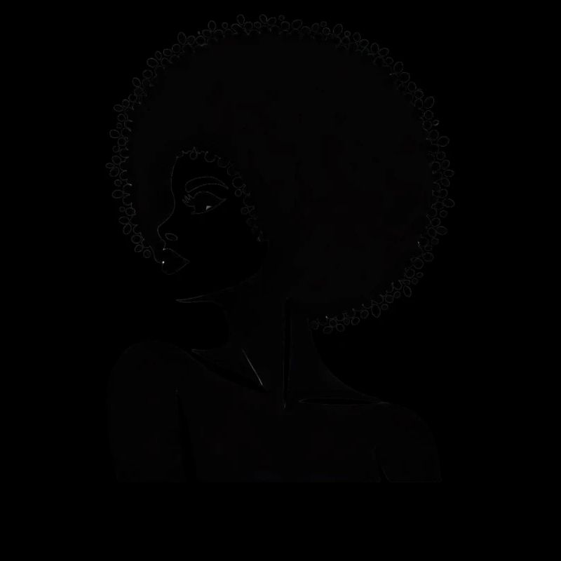 Afro Queen Silhouette