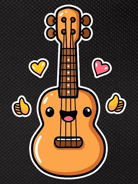 Ukulele Cartoon Style