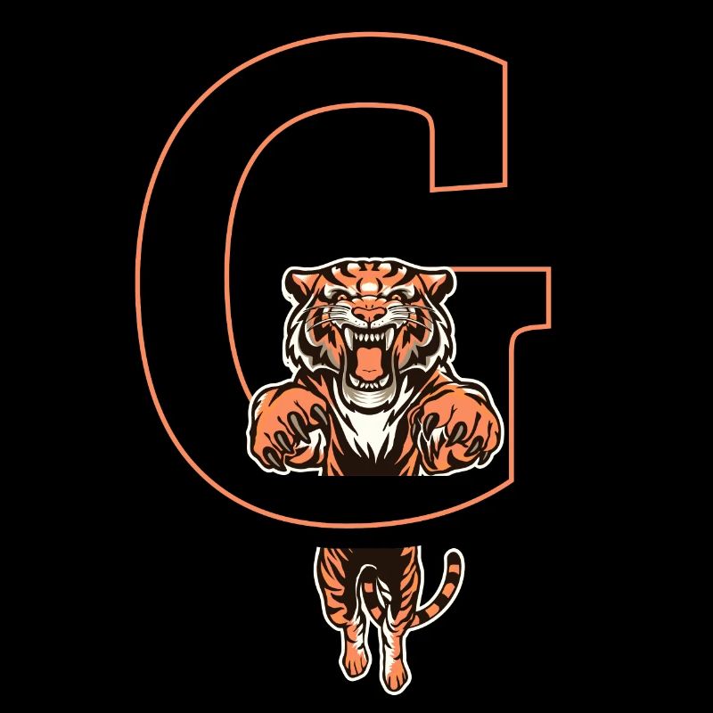 Letter g tiger - gift idea