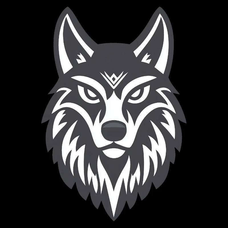 Wolf Emblem, Wolf Head, Norse Icon