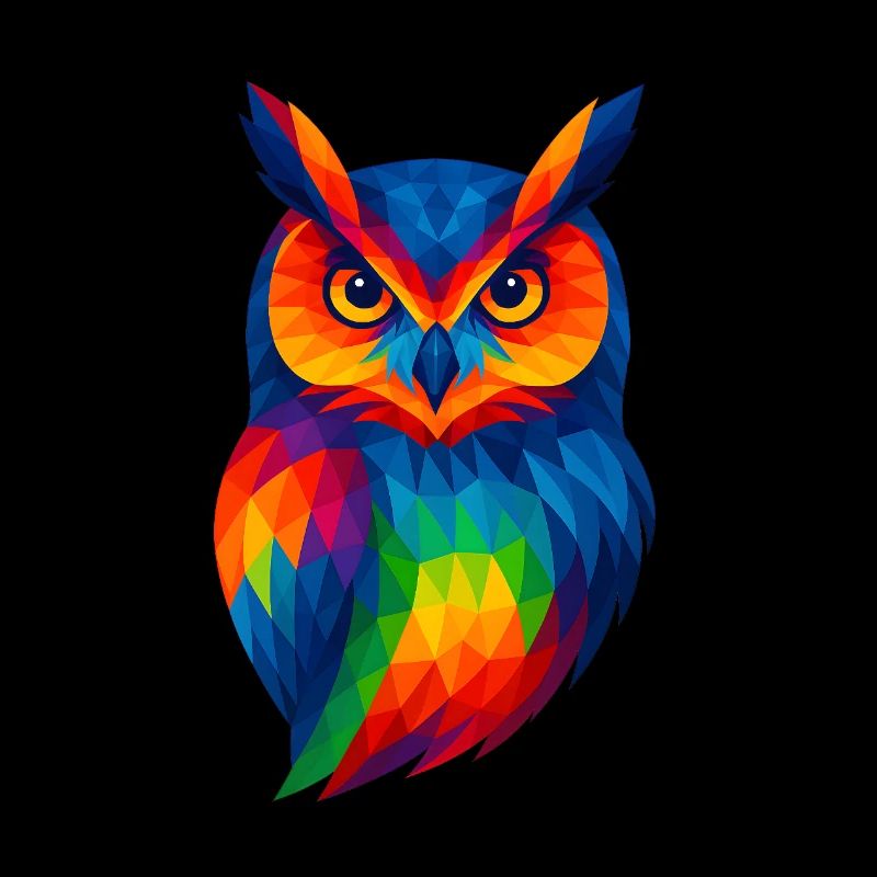 WPAP Stil Tiere - Eule