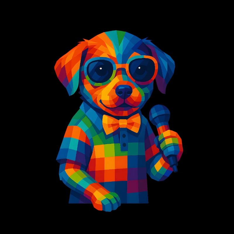 WPAP Polygon Style Animals - Dog Puppy Sunglasses