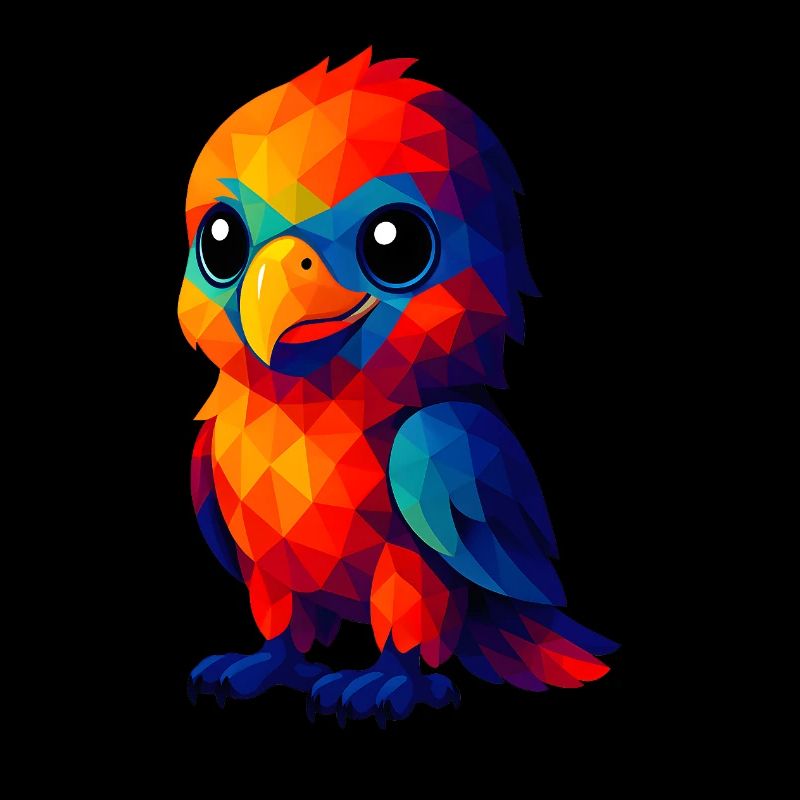 WPAP Polygone Kawaii Style Animaux Bébé Aigle