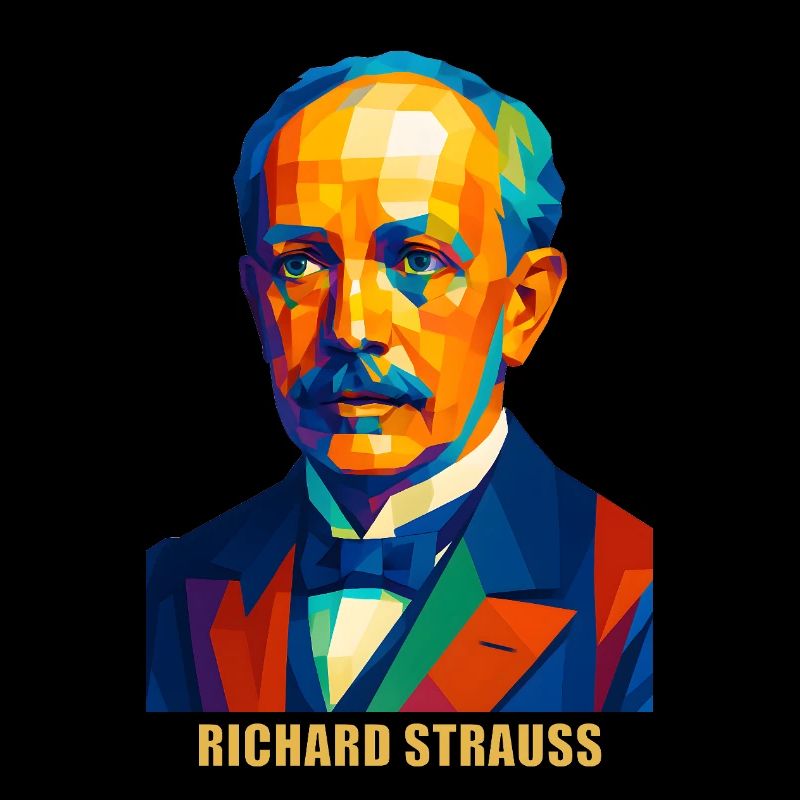 WPAP Polygon Portrait Richard Strauss Composer