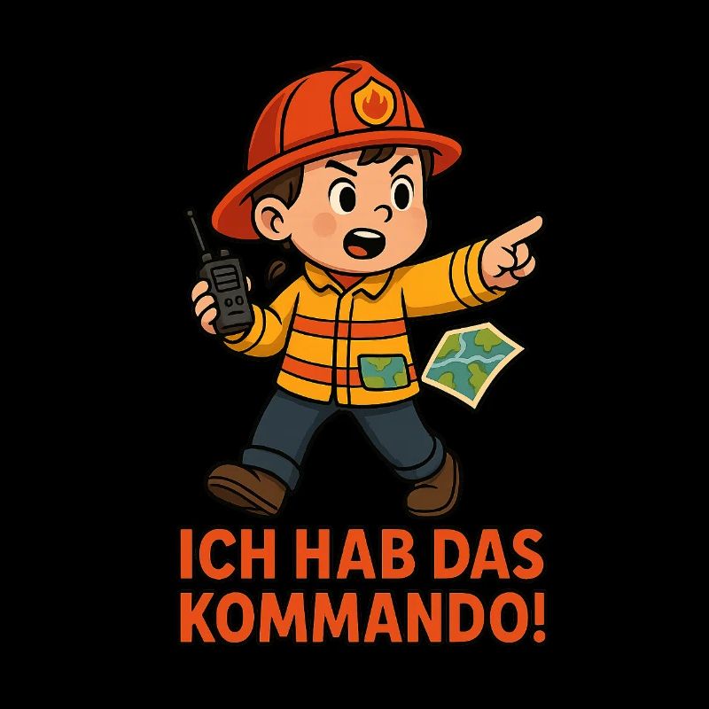 Commandement des pompiers garçon enfant