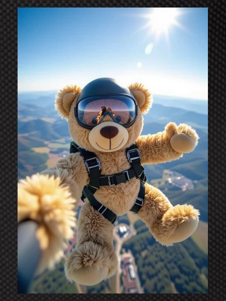 Bear Parachuting Adventure