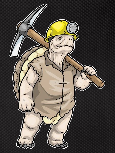 turtle miner pickaxe mining