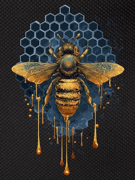 Bee golden honey - beekeeper