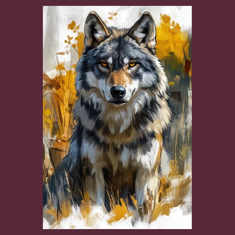 Illustration eines Wolfes