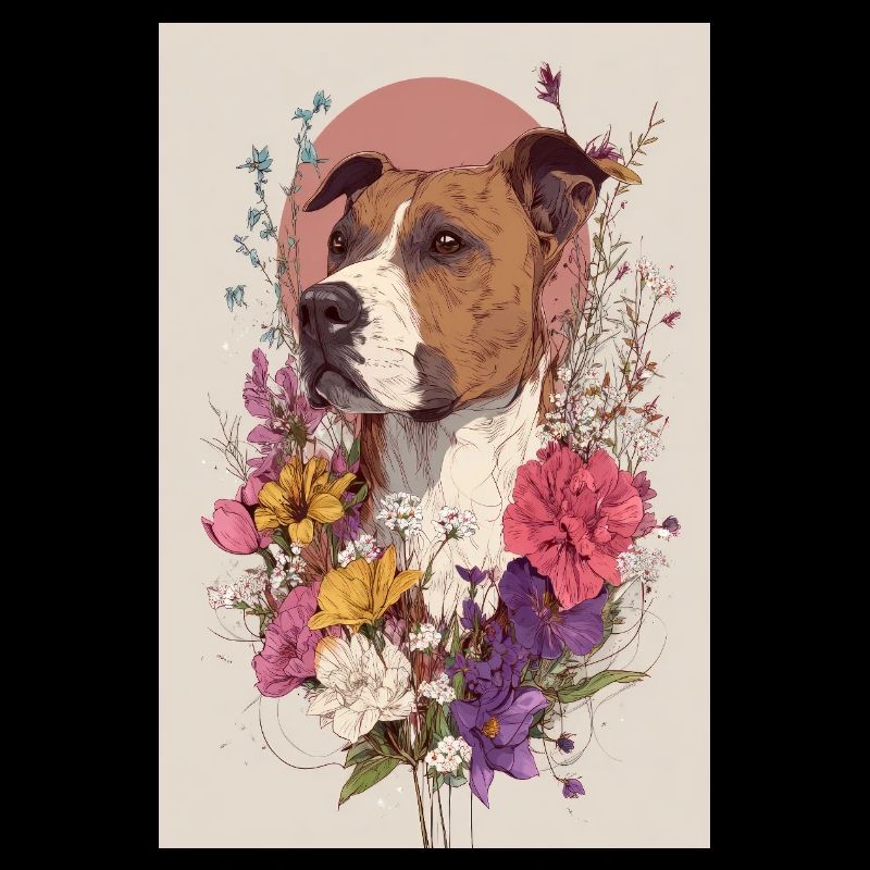 Blühender Blumenhund