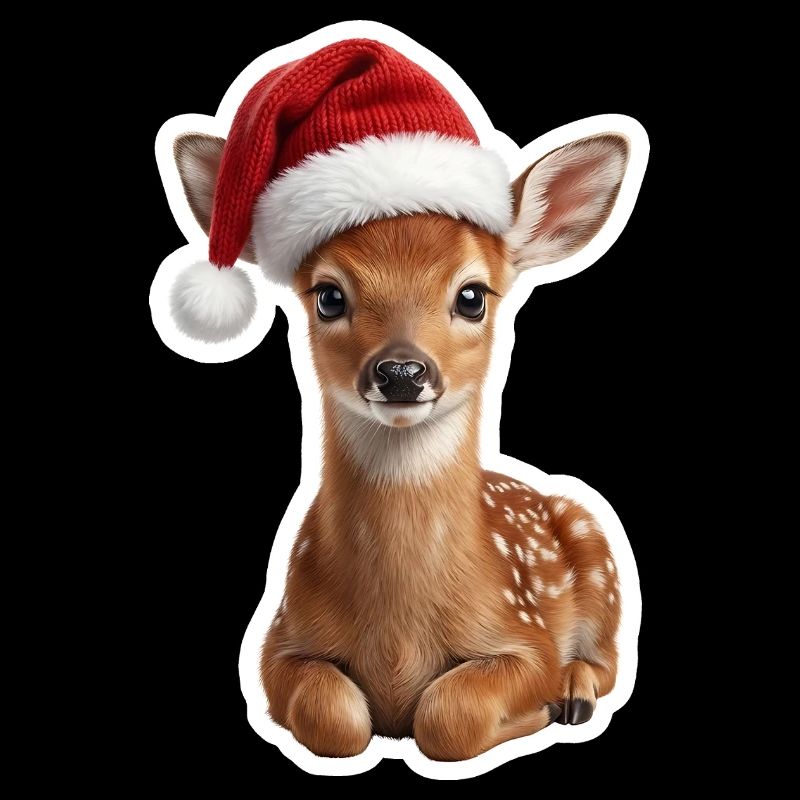 Faon timide dans la forêt de Noël