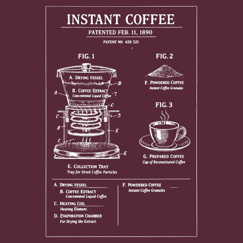 Illustration du plan de café instantané