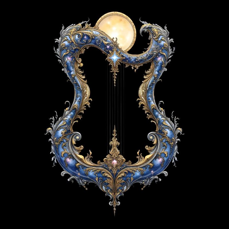 Ornamental Lunar Frame with Threads