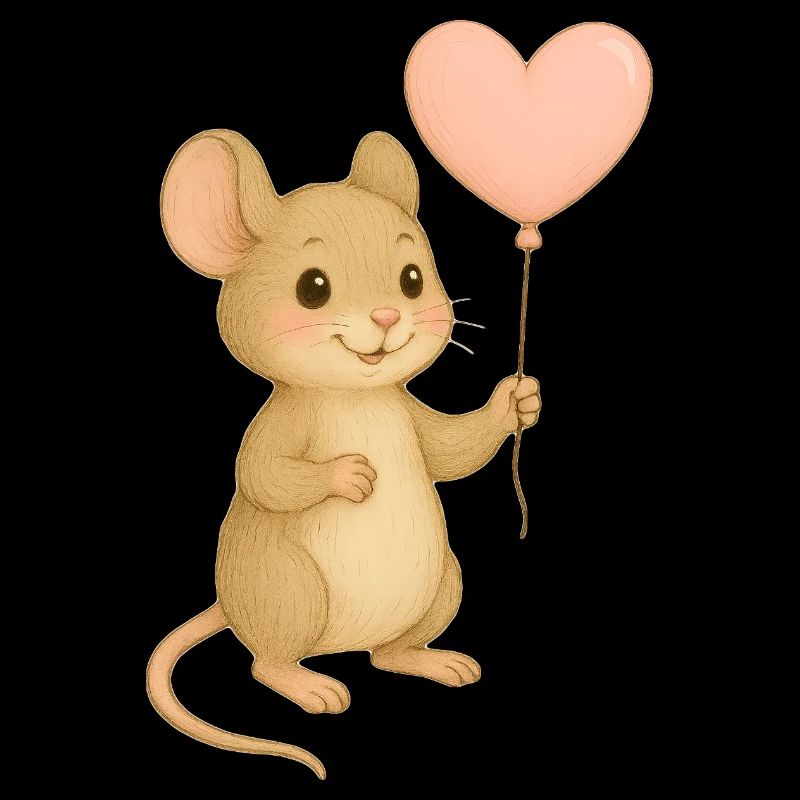 Maus mit Herzballon
