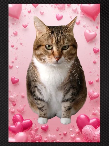 Missty Cat with Hearts