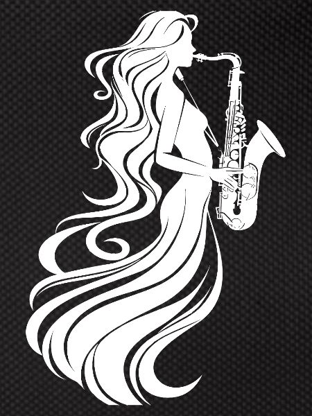Saxophone Player Drawing