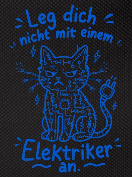 Electrician Cat Circuit Doodle