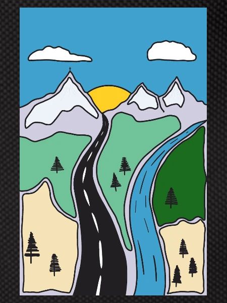 Mountain River Landscape