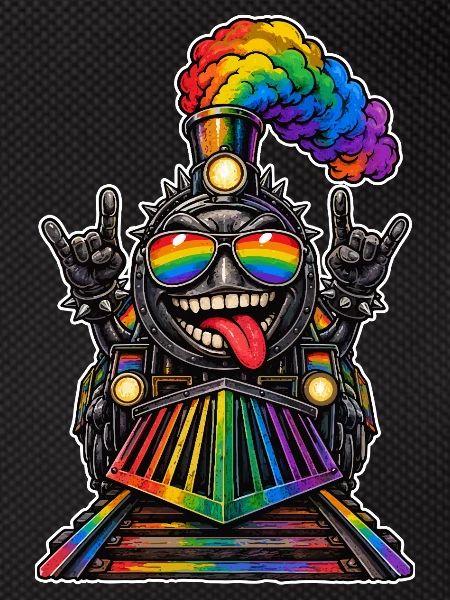 Regenbogenzug im Rock Stil