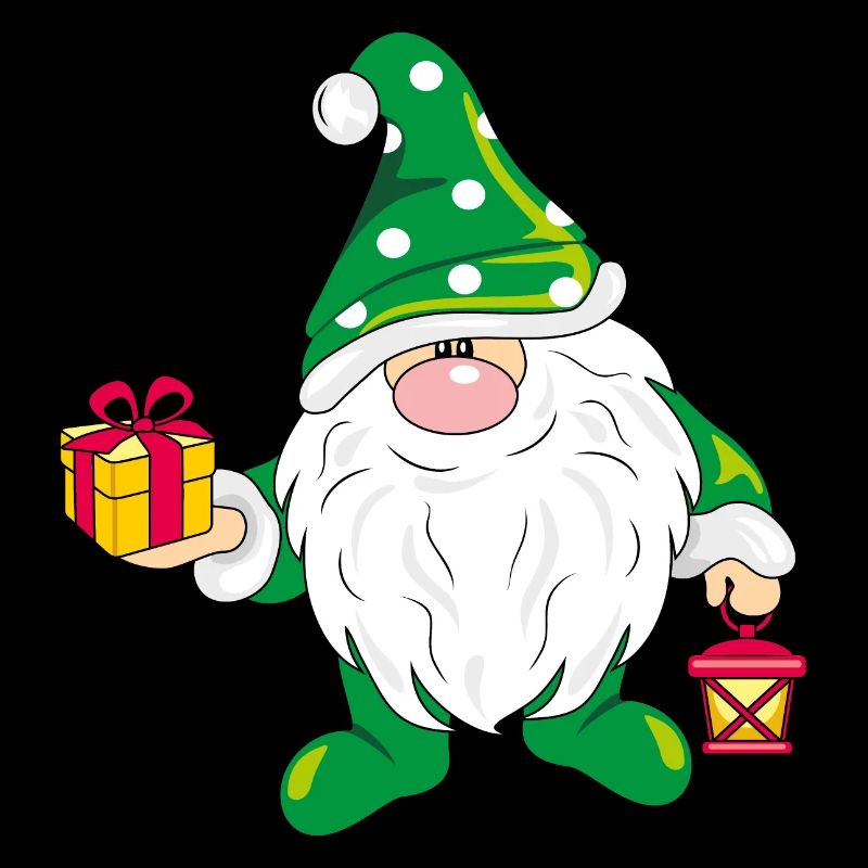 Nordic gnome with gift