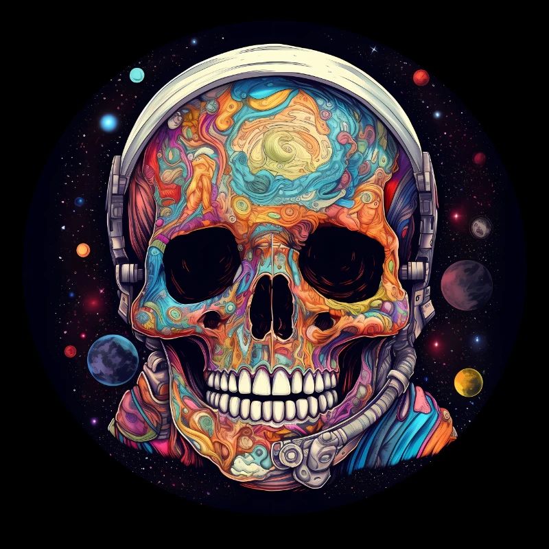 Crâne de l’espace psychédélique