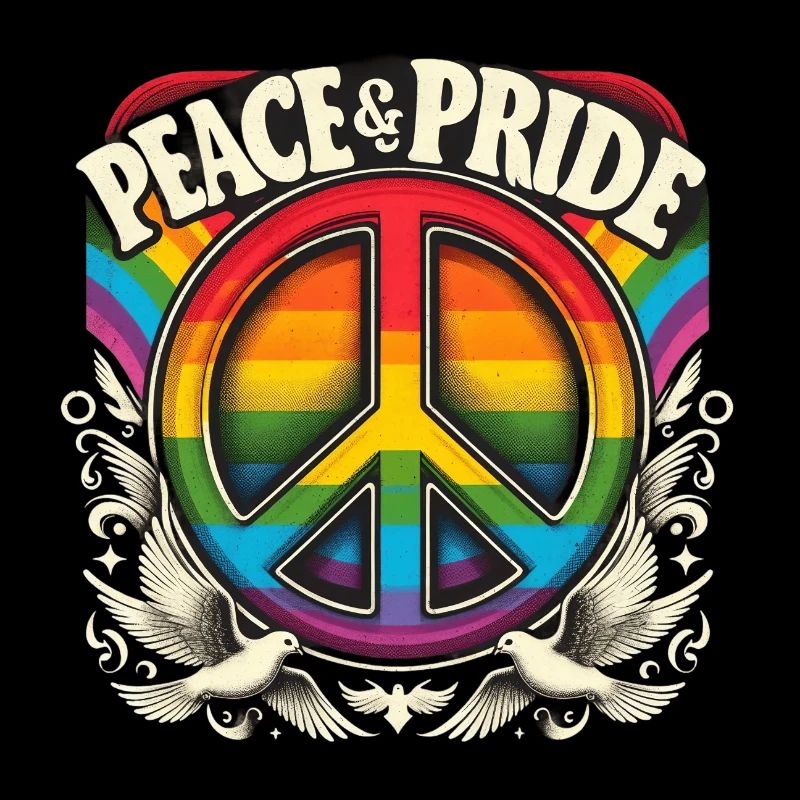 LGBT Pride Month Peace & Pride Design