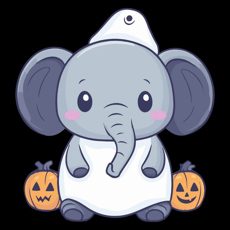 Elefant Halloween Lustig Geist