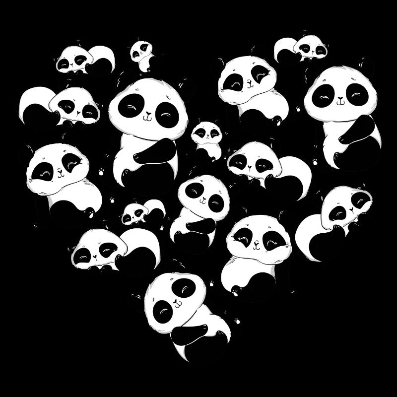 Herz Pandabär Panda