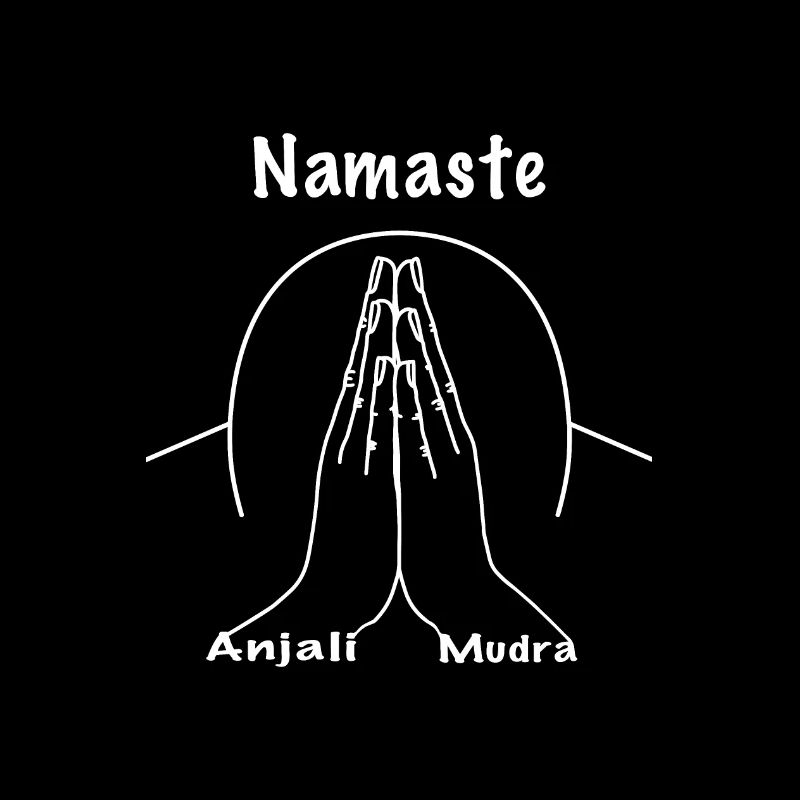 Namaste weiss anjali mudra position