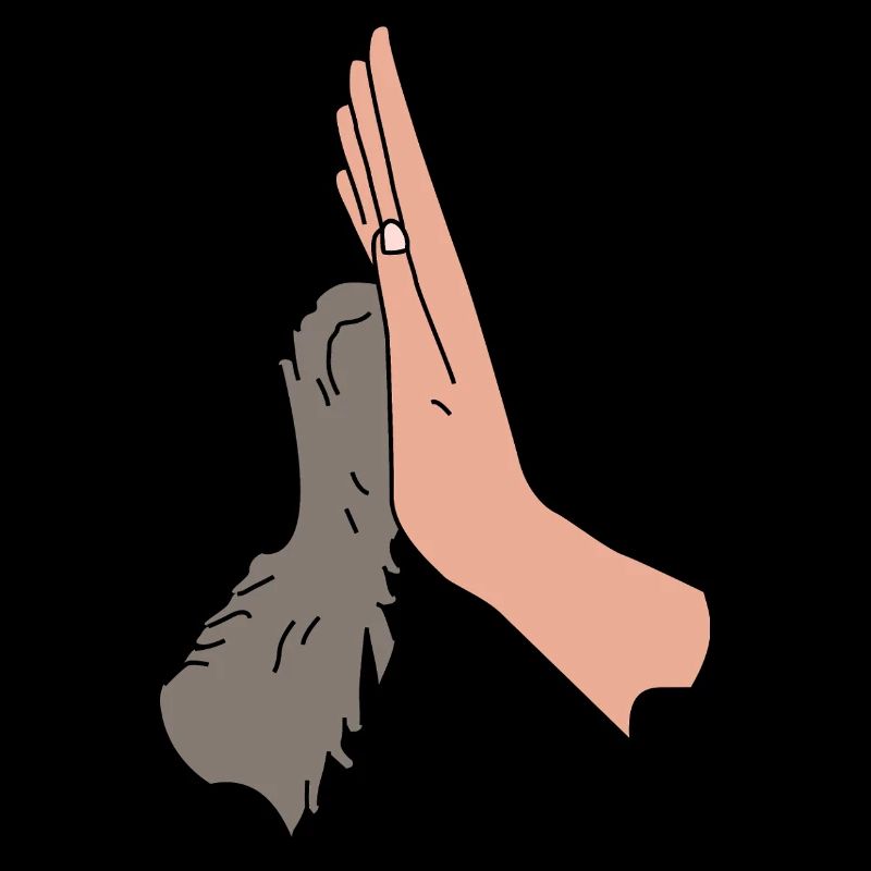 High Five Pfötchen - Beste Freunde Tierliebe